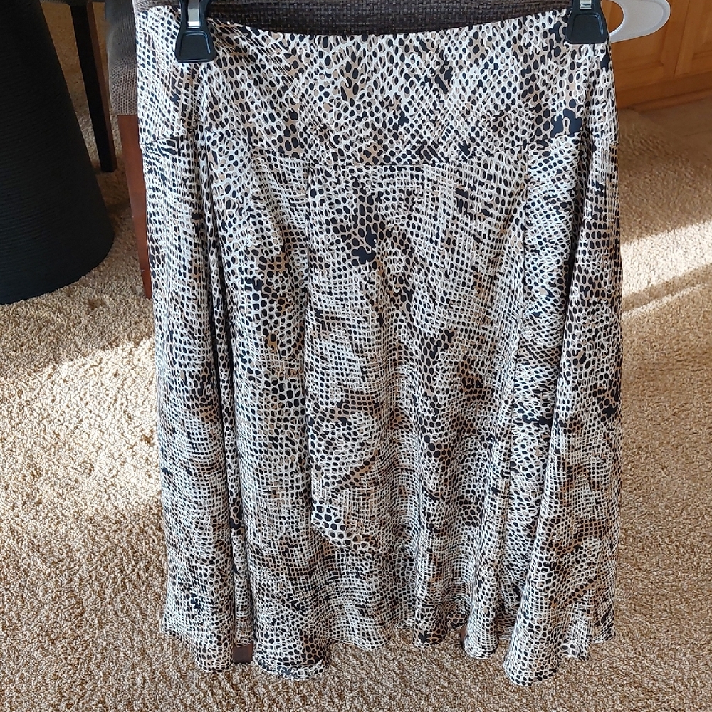 Sunny Leigh Black and Cream A-Line Skirt